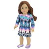 Sophia’s Watercolor Ikat Print Jersey Dress for 18” Dolls, Multi - 2 of 2