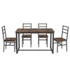 NicBex Dining Table Set for 4 Kitchen Table 5-piece Set Table and Chair with Backrest Industrial Style Solid Structure - 4 of 4