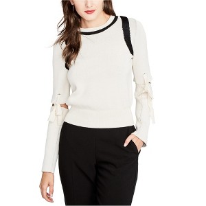 Rachel Roy Womens Tied Split-Sleeve Knit Sweater - 1 of 1