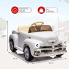 12V Kids Ride On Car, Licensed Chevrolet 3100 Pickup Battery Powered Electric Vehicle with Remote Control - 2 of 4