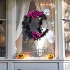 Joyfy Halloween Moon Black Cat Wreath, Halloween Front Door Decorations Party Favors Window Wall Decor Indoor Outdoor Use - 2 of 4