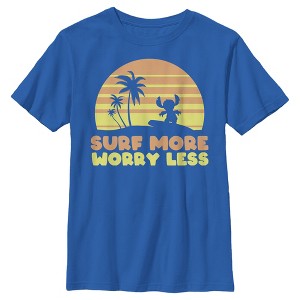 Boy's Lilo & Stitch Surf More Worry Less T-Shirt - 1 of 4