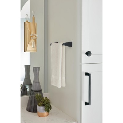 Matte Black Geometric Wall Mounted Towel Bar