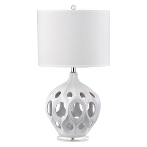 Regina Ceramic Table Lamp - White - Safavieh
