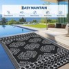 Outdoor Geometric Plastic Straw Rug, Waterproof Reversible Woven Carpet, UV-Resistant Camping Rug, Patio Rug for Picnic, Balcony, Backyard - 2 of 4