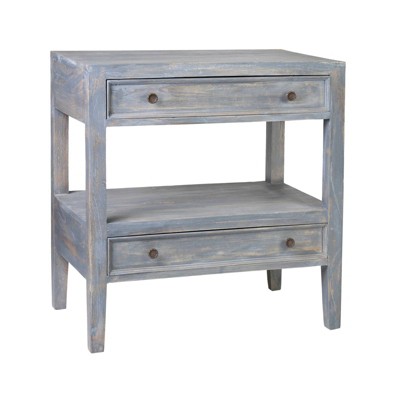 Nicole Rubberwood Accent Table Gray - East At Main