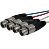 Monoprice 4-Channel XLR Male to XLR Female Snake Cable Cord - 10 Feet- Black/Silver With Metal Connector Housings Plastic And Rubber Cable Boots - 2 of 4