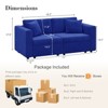 Buenhomino Modern DIY Sectional Sofa, Modular Sectional Couches for Living Room，Dark Blue Velvet - 2 of 4