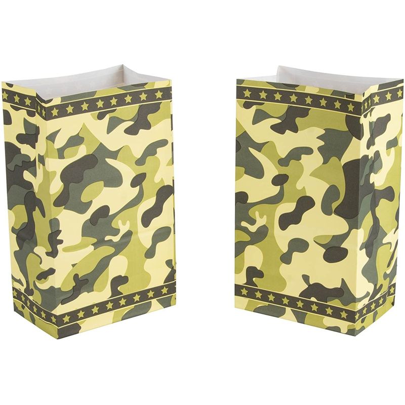 Blue Panda 36-Pack Camo Camouflage Party Favor Bags for Kids Birthday Treat, Goodie & Gifts, 8.7 inches, 4 of 7