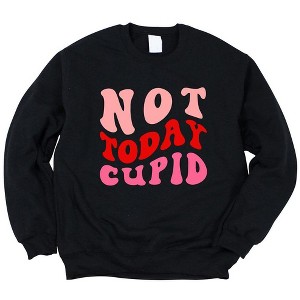 Simply Sage Market Women's Graphic Sweatshirt Not Today Cupid Retro - 1 of 4