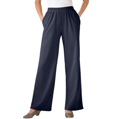 Woman Within Plus Size Petite 7-Day Knit Wide-Leg Pant