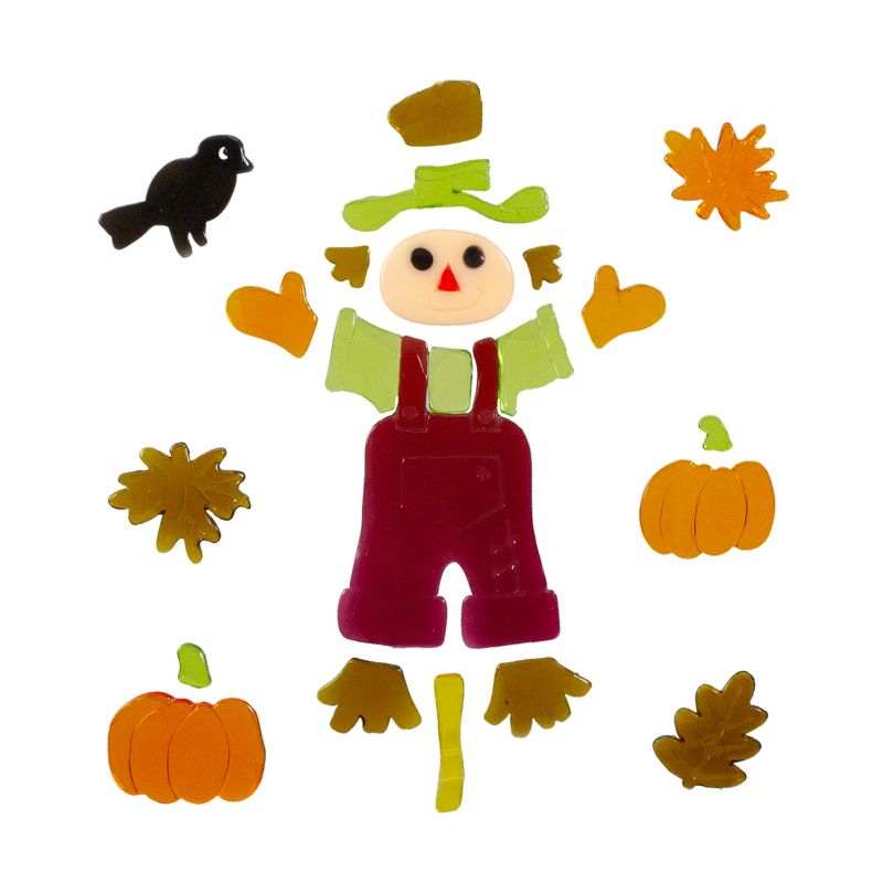 Northlight 19-Piece Scarecrow and Pumpkins Thanksgiving Gel Window Clings, 1 of 3