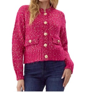 Women's Preppy Knit Crop Cardigan - Jodifl - 1 of 4