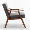 VYNXARIA Velvet Accent Chair - Classic Mid-Century Modern Design in Grey - 4 of 4