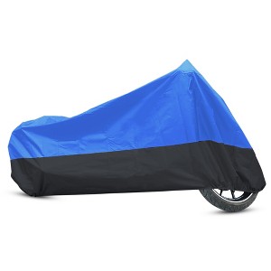 Unique Bargains 180T Waterproof Rain Dust Motorcycle Cover Outdoor Sun Protector - 1 of 4