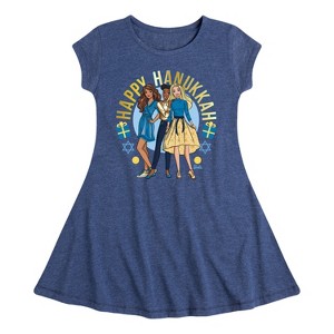 Girls' - Barbie - Barbie and Friends Holiday Fit & Flair Cap Sleeve Dress - 1 of 2