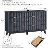 SinCiDo Fluted Dresser, Modern Drawer Chest w/ Faux Marble Top & Curved Profile, Wood Drawer for Hallway, Bedroom, Entryway - 2 of 4