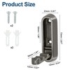 Unique Bargains 90° Foldable Coat Hook Invisible Perforated Fixed Wall - 2 of 4