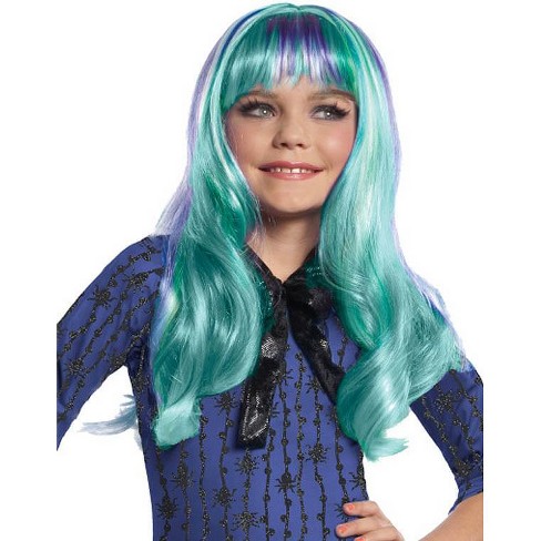 Rubie S Monster High Twyla Costume Wig Child Blue Purple One