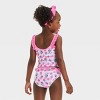 Toddler Girls' Bluey Gingham Tankini Set - Pink - 2 of 3