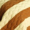 Slickblue 3 PC Handmade Full/Queen Quilt Set, Reversible Vermicelli Quilted, Horizontal Stripes, 37 Color Options - 3 of 4