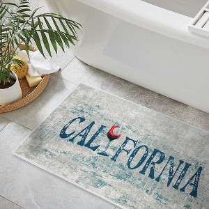 Sussexhome Non-Skid Ultra-Thin Area Rugs for Laundry Room, Entryway, Bathroom and Kitchen - Washable Multipurpose Floor Mat - US States - 1 of 4
