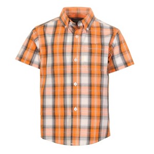 Gioberti Boy's Casual Plaid Checkered Short Sleeve Button Down Shirt - 1 of 2