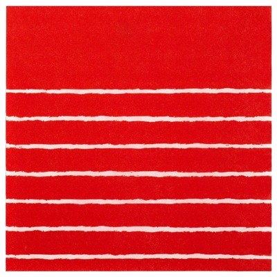 30ct Striped Lunch Napkin Red - Spritz™