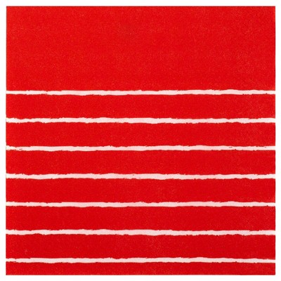 30ct Striped Lunch Napkin Red - Spritz™