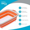 BIRDROCK HOME Collapsible BBQ Prep Tub w/ Cutting Board - Multi-Function Grill Caddy, Colander & Lid - Portable Silicone Dish for Camping, Orange - 2 of 4
