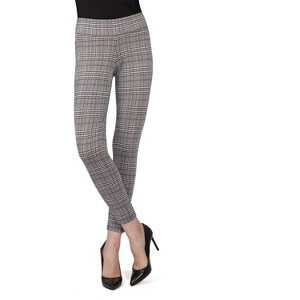 Memoi Women's Glen Plaid Shaping Leggings - 1 of 4