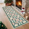 Christmas Washable Area Rug, Winter Decor Rug for Living Room Bedroom, Nutcracker Print Non Slip Xmas Rug Home Decorations - 2 of 4