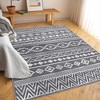 Geometric Distressed Bohemian Rug, Machine Washable Low Pile Floor Carpet Non Slip Modern Print Rugs for Living Room Dining Room - 3 of 4