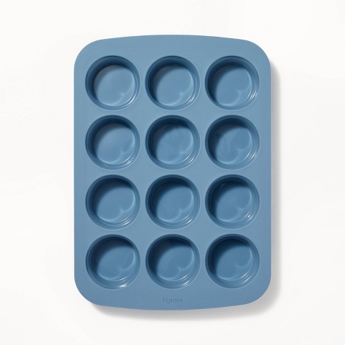 Farberware Easy Solutions 12 Cup Nonstick Bakeware Muffin Pan, Blue