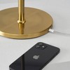 Brightech Sphere Mid-Century Dimmable (Includes LED Light Bulb) USB Charging Tree Table Lamp Antiqued Brass - 3 of 4