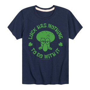 Boys' - SpongeBob Squarepants - Squidward Luck Short Sleeve Graphic T-Shirt - 1 of 4