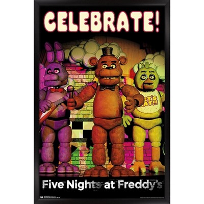 Trends International Five Nights At Freddy's Movie - Freddy One Sheet  Framed Wall Poster Prints Black Framed Version 14.725 X 22.375 : Target