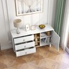 Storage cabinet with doors and drawers, chest of drawers, multifunctional storage cabinet - 2 of 4