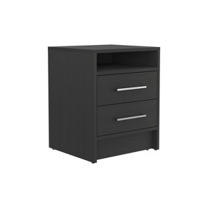 NicBex Nightstand with 2 Drawers and Storage Shelf Modern Side Table with Metal Handles for Bedroom,Living Room - 1 of 4