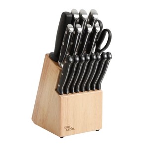 Our Table 18 Piece Stainless Steel Forged Triple Riveted Cutlery Block Set in Black - 1 of 4