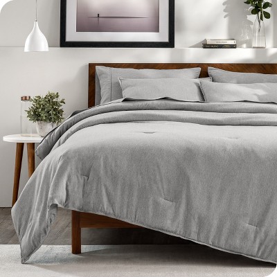 Heather Pewter Queen Down Alternative Microfiber Bed in a Bag Set