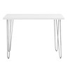 Century Modern Computer Desk with Lacquer Gloss Finish and Chrome-Painted Legs and Warp-Resistant MDF and Rectangle Tabletop - 2 of 4