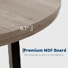 Circular Industrial Dining Table 47", Wood Top with Metal Base Kitchen Table, Seats 4-6, Round Dinner Table for Kitchens & Dining Rooms - 4 of 4
