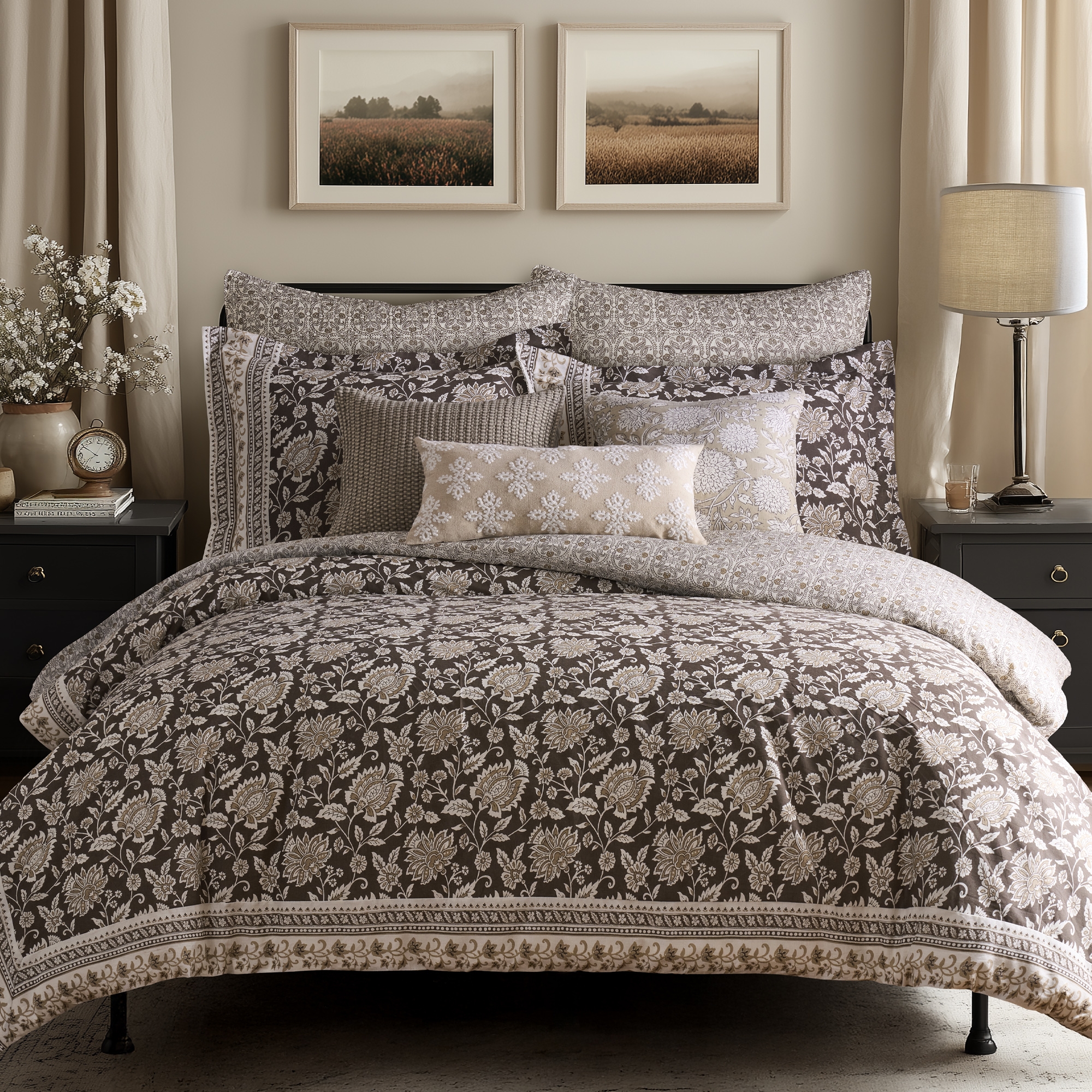 Adare Cocoa Full/Queen Duvet Cover Set - Levtex Home