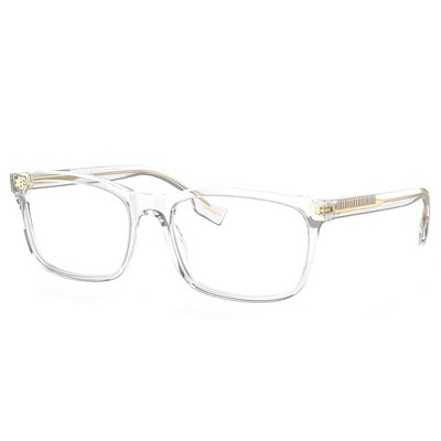 Burberry ELM BE 2334 3024 Unisex Rectangle Eyeglasses Transparent 55mm