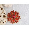 Anna-Kaci Crystal Rhinestone Bridal Flower Wreath Brooch Pin Necklace for Weddings Christmas - 4 of 4