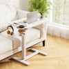 Tangkula Mobile Standing Desk Height Adjustable Overbed Bedside Table w/ Cup Holder & Headphone Hook - 2 of 4