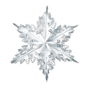 Beistle 24" Metallic Winter Snowflake Silver 3/Pack 20505-S - 1 of 1