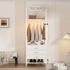 Aheaplus Corner Closet System with Drawers, Garment Rack - 2 of 4