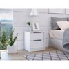 NicBex 16.1 inch Wide Nightstand with 2 Drawers, Modern Side Table with Solid Wood Frame and Metal Handles,Bedside Table for Bedroom,Living Room - 2 of 4